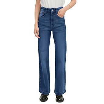 Ellos Plus Size High-Rise Stretch Flare Leg Jeans