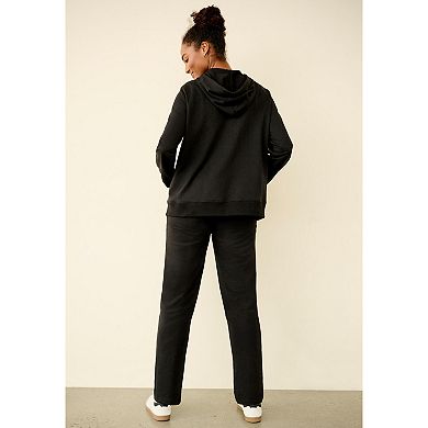 Ellos Plus Size Studio French Terry Straight Leg Sweatpants
