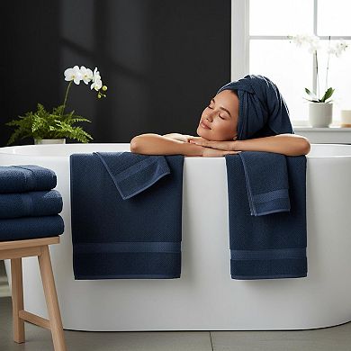 6 Pack Cotton Bath Towel Set Quick Dry Absorbent Lightweight Soft Multi Color 27x54