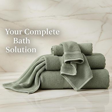 8-Piece Cotton Bath Towel Set Highly Absorbent Soft Durable 2 Bath 2 Hand 4 Washcloths