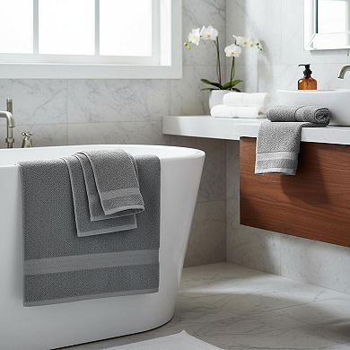 6-Piece Luxury Bathroom Towels Set Long Staple Cotton Absorbent Soft