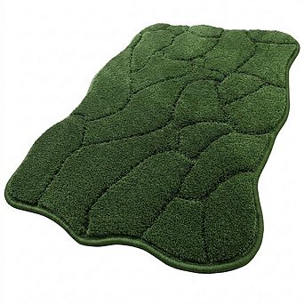 Bathroom Rugs Non Slip Extra Soft Absorbent Microfiber Wave Design Machine Washable