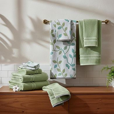 6-Piece Cotton Towel Set Yarn Dyed Jacquard Absorbent Quick Dry Soft Durable