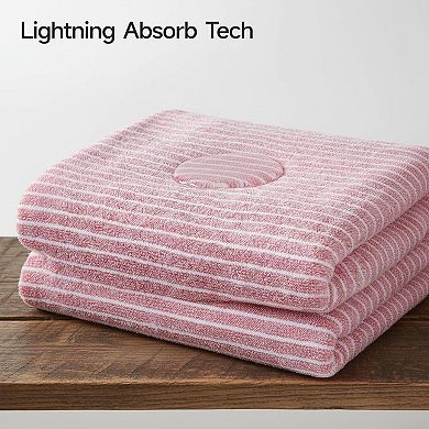 6-Piece Bath Towel Set Plush Coral Fleece Highly Absorbent Quick Dry