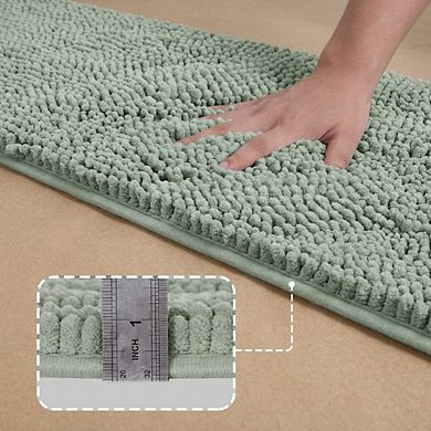 Bathroom Rugs Runner Extra Long Plush Shaggy Chenille Non-slip Absorbent Thick Machine Washable