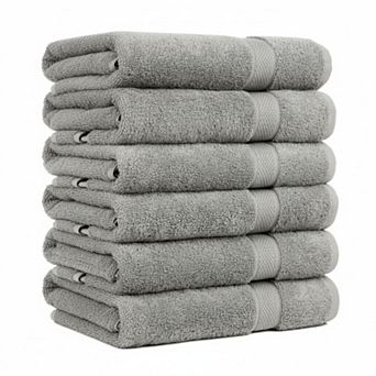 6 Pack Cotton Bath Towels 515 GSM Lightweight Absorbent for Bathroom Gym Pool Spa