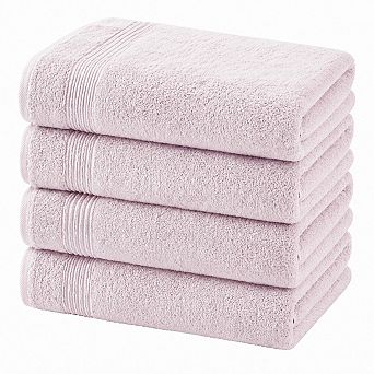 4 pc Bath Towels 100% Cotton Luxury Quick Dry Extra Large Fade-resistant Spa Comfortable
