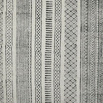 HomeRoots Rectangle Geometric Cotton Area Rug