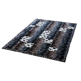 Patchwork Throw Blanket with Mixed Animal Designs and Weighted Fill for Home