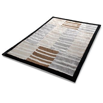 Patchwork Faux Fur Blanket Animal Inspired Design for Sofa Bed or Lounge