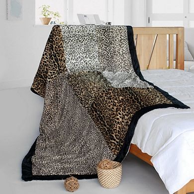 Animal Style Patchwork Throw Blanket for Everyday Use or Outdoor Events