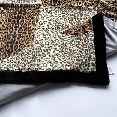 Animal Print Patchwork Throw Blanket Faux Fur Fleece Sofa Bed Couch Blanket
