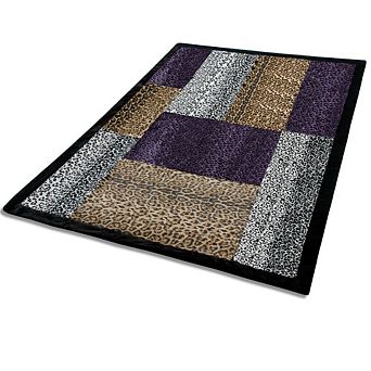 Animal Inspired Patchwork Throw Blanket Faux Fur Fleece Couch Bed Blanket