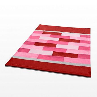 Multi Tonal Plaid Patchwork Coral Fleece Throw Blanket Soft Lightweight Blanket for Sofa Bed Couch