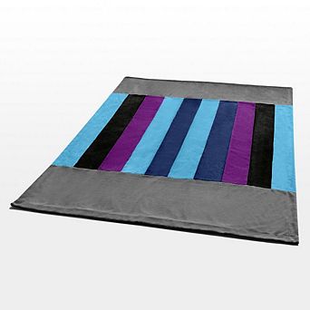 Soft Coral Fleece Plaid Throw Blanket Patchwork Design for Living Room Couch Bed Lounge Chair