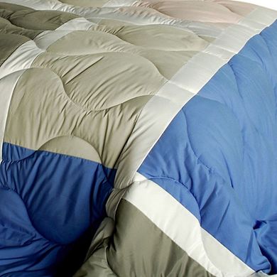Patchwork Comforter Set Reversible Quilted Bedding with Shams