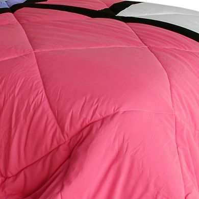 Quilted Patchwork Comforter Set with Shams, Reversible Microfiber Bedding, Down Alternative