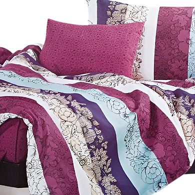 Complete Bedding Set Comforter Duvet Cover Fitted Sheet Deep Pocket Pillow Shams