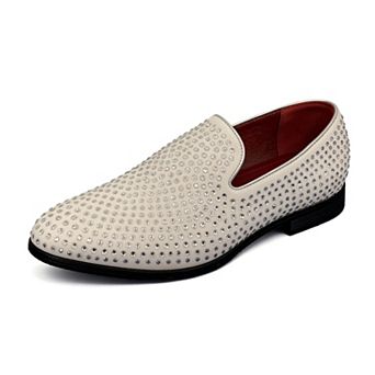 Men's Dress Shoes Loafers Velvet Rhinestone Glitter Blink Stage Tuxedo Shoes
