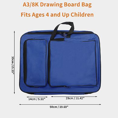 1Pc Art Portfolio Carry Bag, Tote Drawing Board Bag for Palette Paints Brushes