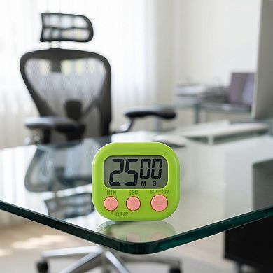 Kitchen Timer, Loud Alarm Clock Magnetic Backing Stand Cooking Timer