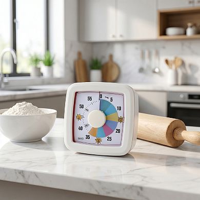60 Minute Kitchen Timer, Digital Visual Timer, Loud Alarm Countdown Clock for Working