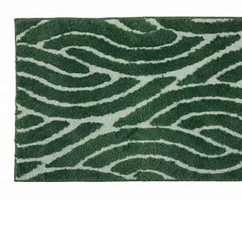 Geometric Bathroom Rug 3D Textured Plush Bath Mat Ultra Soft Absorbent Microfiber Shower Rug 24"x16"