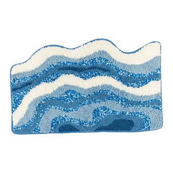 Printed Microfiber Bathroom Rug, Ultra Soft Plush Bath Mat, Absorbent Shaggy Shower Rug