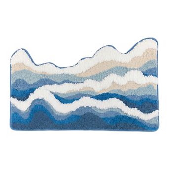 Printed Microfiber Bathroom Rug, Ultra Soft Plush Bath Mat, Absorbent Shaggy Shower Rug