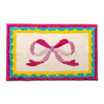 Aesthetic Printed Bathroom Rug, Ultra Soft Absorbent Shaggy Bath Mat, Unique Non-Slip Plush Carpet
