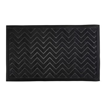 Outdoor Doormat, Waterproof Front Door Mat Outside Entrance, Non-Slip Geometric Scraper Ma