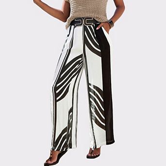 Lascana Women's Wide Leg Printed Pants