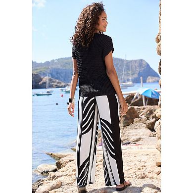 Lascana Women's Wide Leg Printed Pants