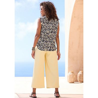 Lascana Women's Animal Print Sleeveless Blouse