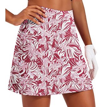 Ekouaer Golf Skirts for Woman with Pockets Silicone Grippers Tennis Skirt Inner Shorts Athletic