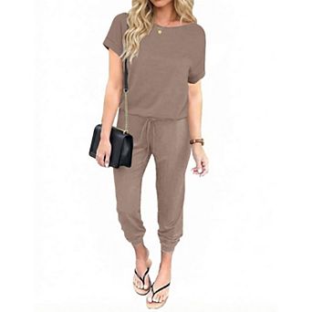 Ekouaer Jumpsuits for Women Dressy Casual Romper Summer Vacation Outfits One Piece Travel Clothes
