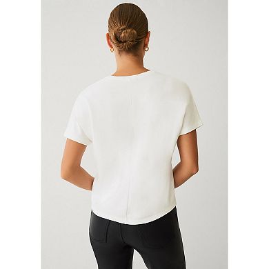 Ellos Plus Size Crew Neck Short Sleeve Tee With Applique