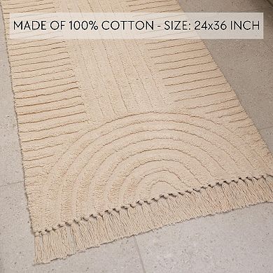 Boho Tassel Rug Soft Washable Non Slip Boho Decor For Home