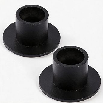 2 Pack Matte Black Iron Candle Holders for Home & Party Decor