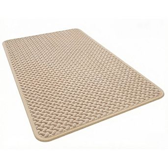 Bathroom Rugs Non Slip, Super Absorbent Quick Dry Bath Mats for Bathroom, Foam Weave Texture Thin
