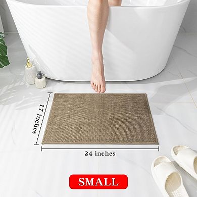 Bathroom Rugs Mat , Ultra Thin Non Slip Bath Mat Quick Dry Absorbent Bath Mat for Bathroom Floor