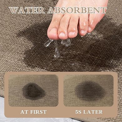 Bathroom Rugs Mat , Ultra Thin Non Slip Bath Mat Quick Dry Absorbent Bath Mat for Bathroom Floor