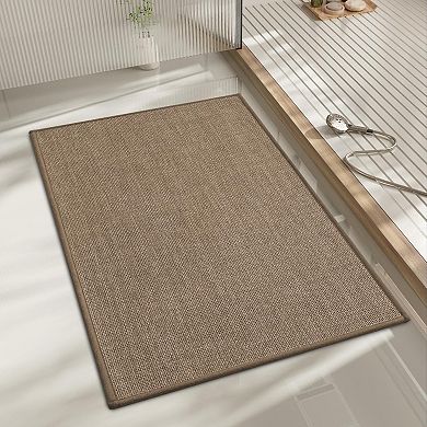 Bathroom Rugs Mat , Ultra Thin Non Slip Bath Mat Quick Dry Absorbent Bath Mat for Bathroom Floor