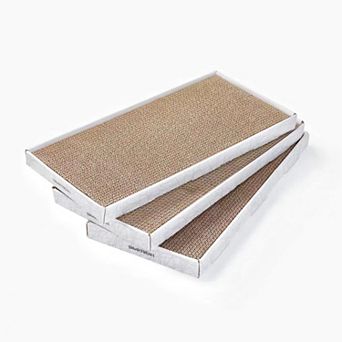 3 pack cardboard cat scratcher and post double sided design for more fun