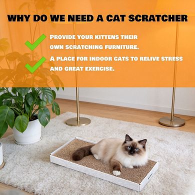 3 pack cardboard cat scratcher and post double sided design for more fun