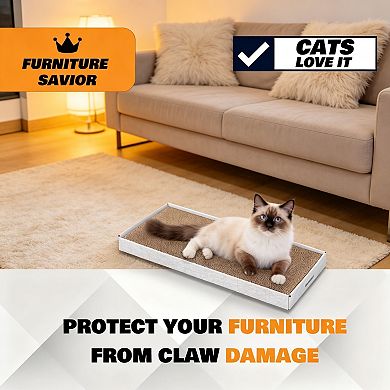 3 pack cardboard cat scratcher and post double sided design for more fun