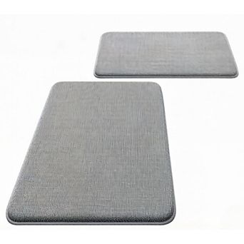 Bathroom Rugs Sets 2 pc Soft Absorbent Memory Foam Bath Rug Set, Non-Slip, Quick Dry