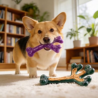 2 Pack Cactus Dog Chew Toys Nylon Durable for Large Dogs