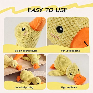 Upgraded Yellow Duck Dog Toy Durable for All Size Dogs