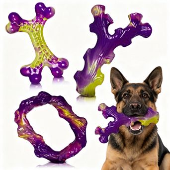 3 Pack Durable Dog Chew Toys for Medium and Large Dogs